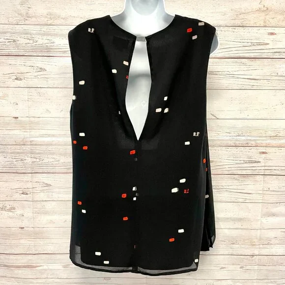 Grey by Jason Wu Abstract Print Sleeveless Blouse - Picture 2 of 10